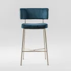 High Quality Stool with Velvet Upholstery Made in Italy - Alaska Viadurini