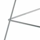 High Leather Bar Stool with Steel Structure Made in Italy - Beniamino Viadurini