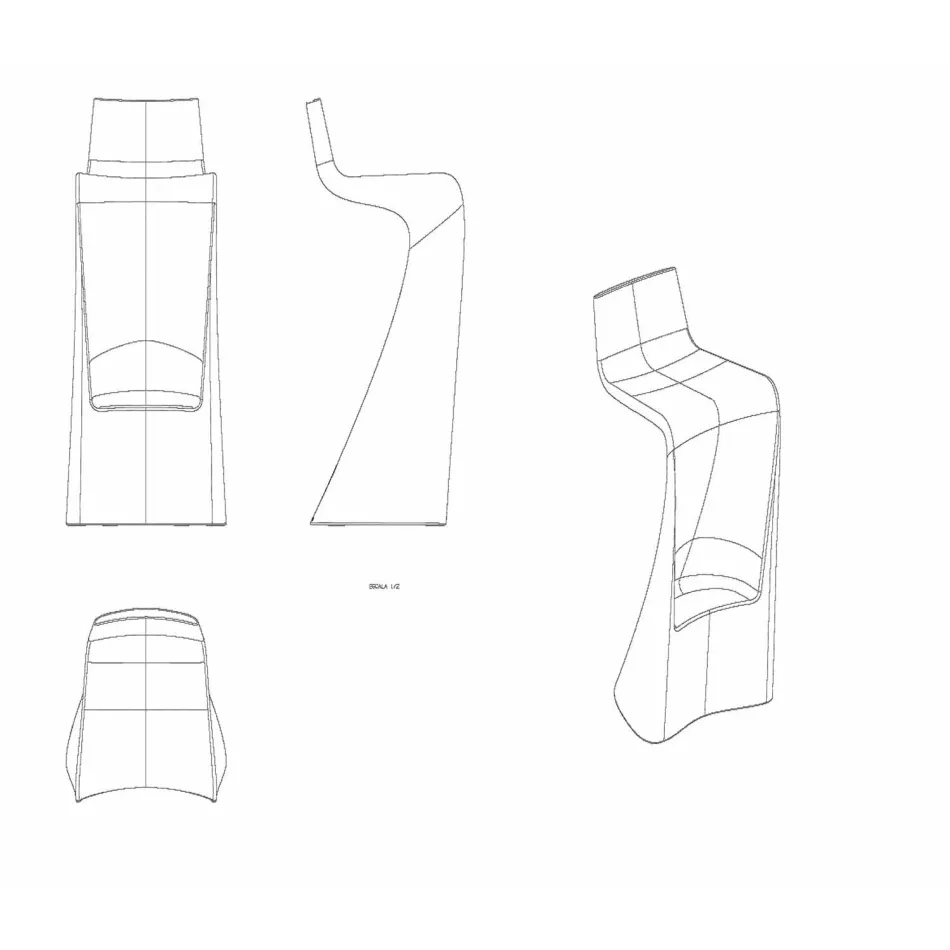 Wing Vondom modern design bar stool in polyethylene Viadurini