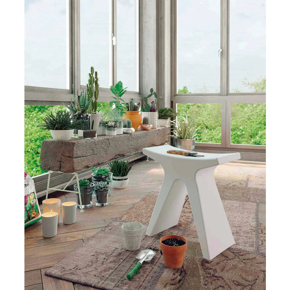 Low Outdoor Polypropylene Stool Made in Italy - Prue Viadurini
