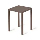 Low Square Steel Outdoor Stool Made in Italy - Azul Viadurini