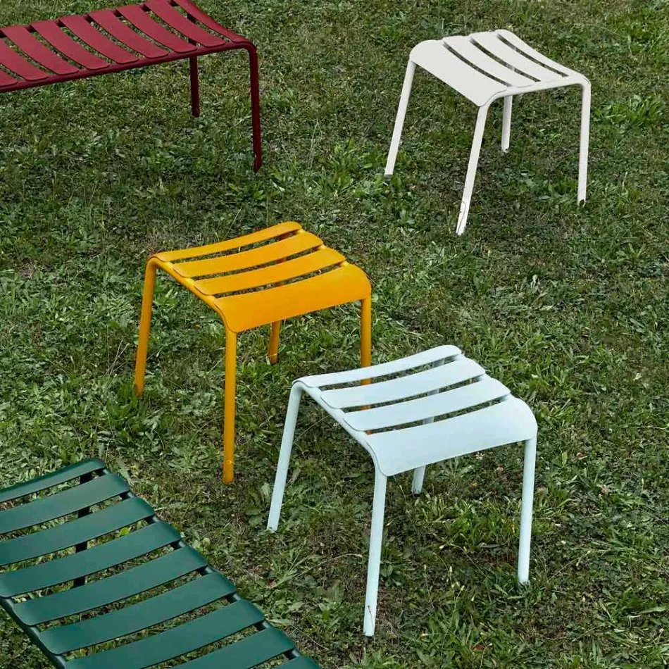Low Stool in Outdoor Painted Aluminium Made in Italy - Sondra Viadurini
