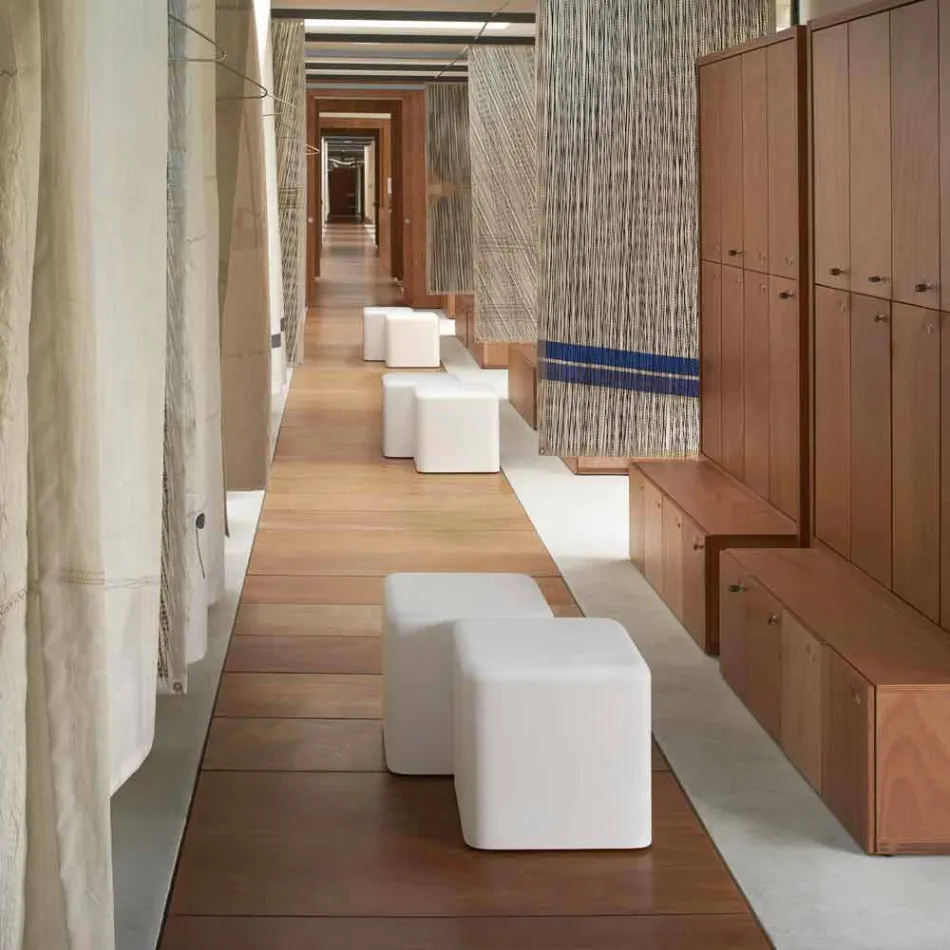 Soft polyurethane cube stool Slide Soft Cube design made in Italy Viadurini