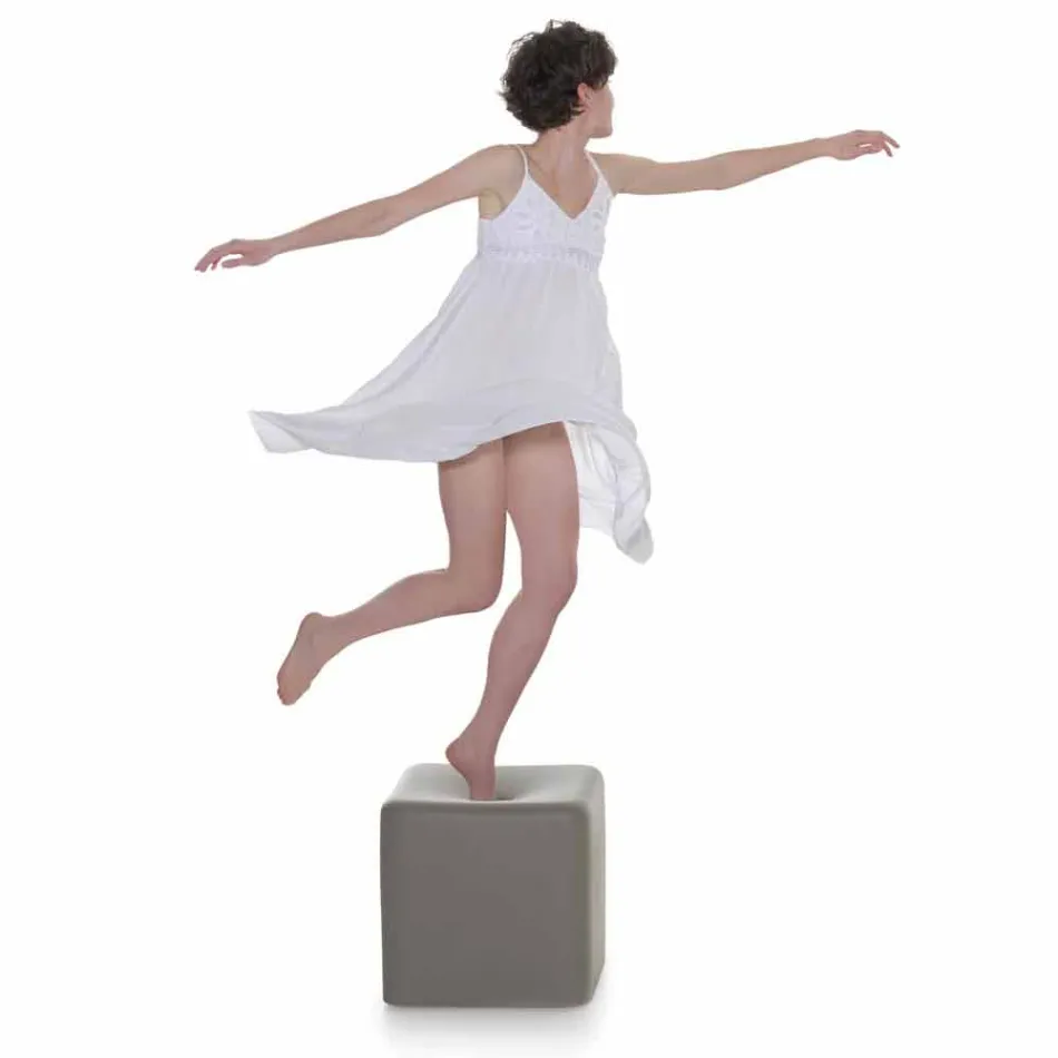 Soft polyurethane cube stool Slide Soft Cube design made in Italy Viadurini