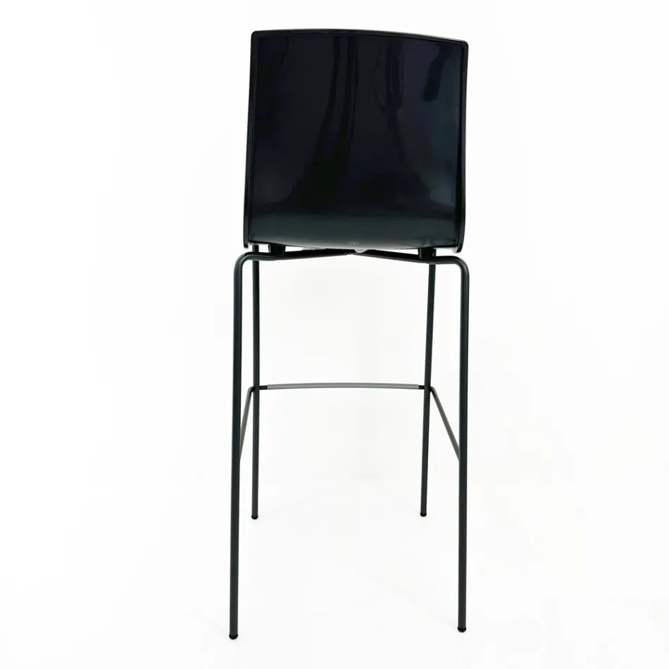 Kitchen Stool in Steel and Technopolymer Made in Italy 2 Pieces - Garland Viadurini
