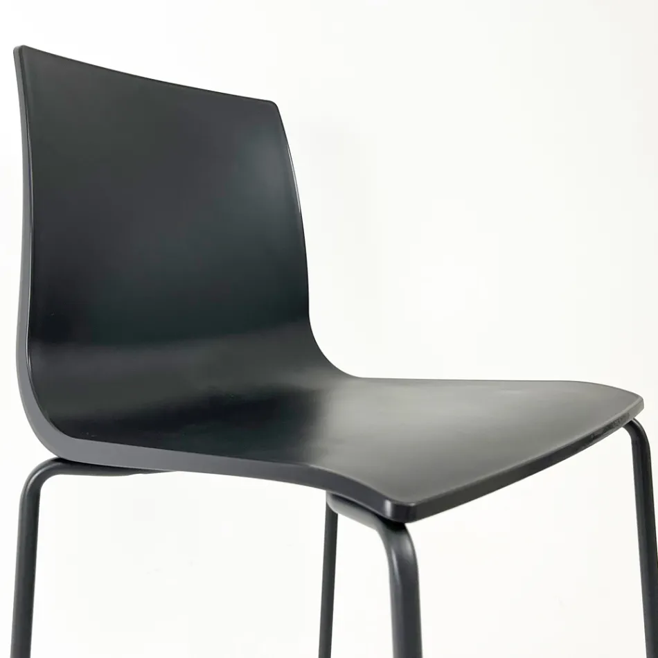 Kitchen Stool in Steel and Technopolymer Made in Italy 2 Pieces - Garland Viadurini