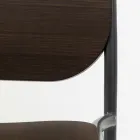 Kitchen Stool in Oak Wood and Metal Made in Italy 2 Pieces - Saffia Viadurini