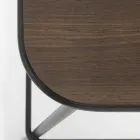 Kitchen Stool in Oak Wood and Metal Made in Italy 2 Pieces - Saffia Viadurini