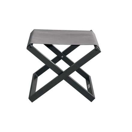 Outdoor Stool in Painted Aluminium and Textilene - Edward Viadurini