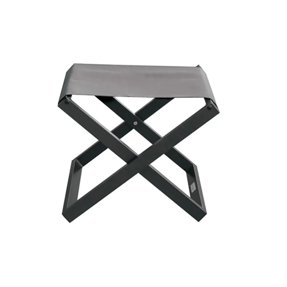 Outdoor Stool in Painted Aluminium and Textilene - Edward Viadurini