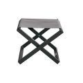 Outdoor Stool in Painted Aluminium and Textilene - Edward