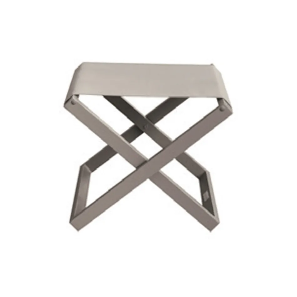 Outdoor Stool in Painted Aluminium and Textilene - Edward Viadurini