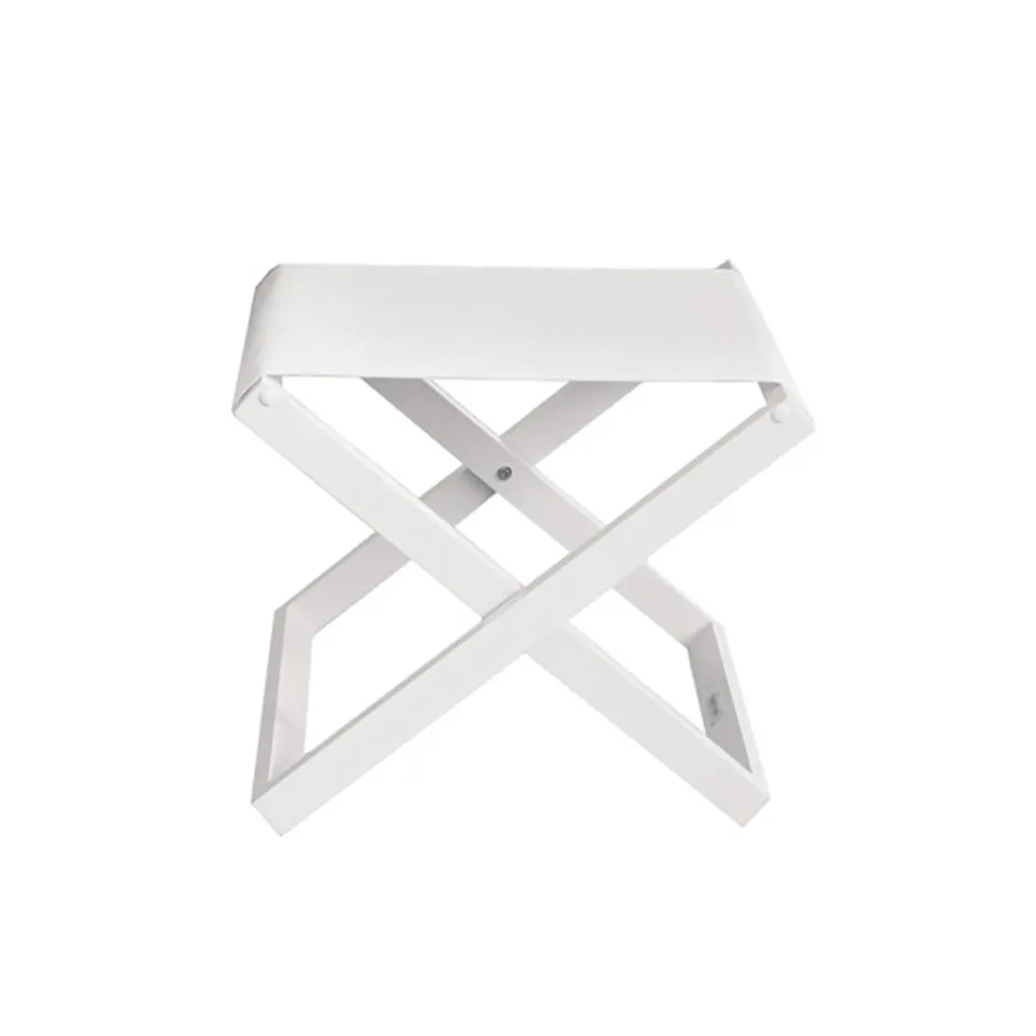 Outdoor Stool in Painted Aluminium and Textilene - Edward Viadurini