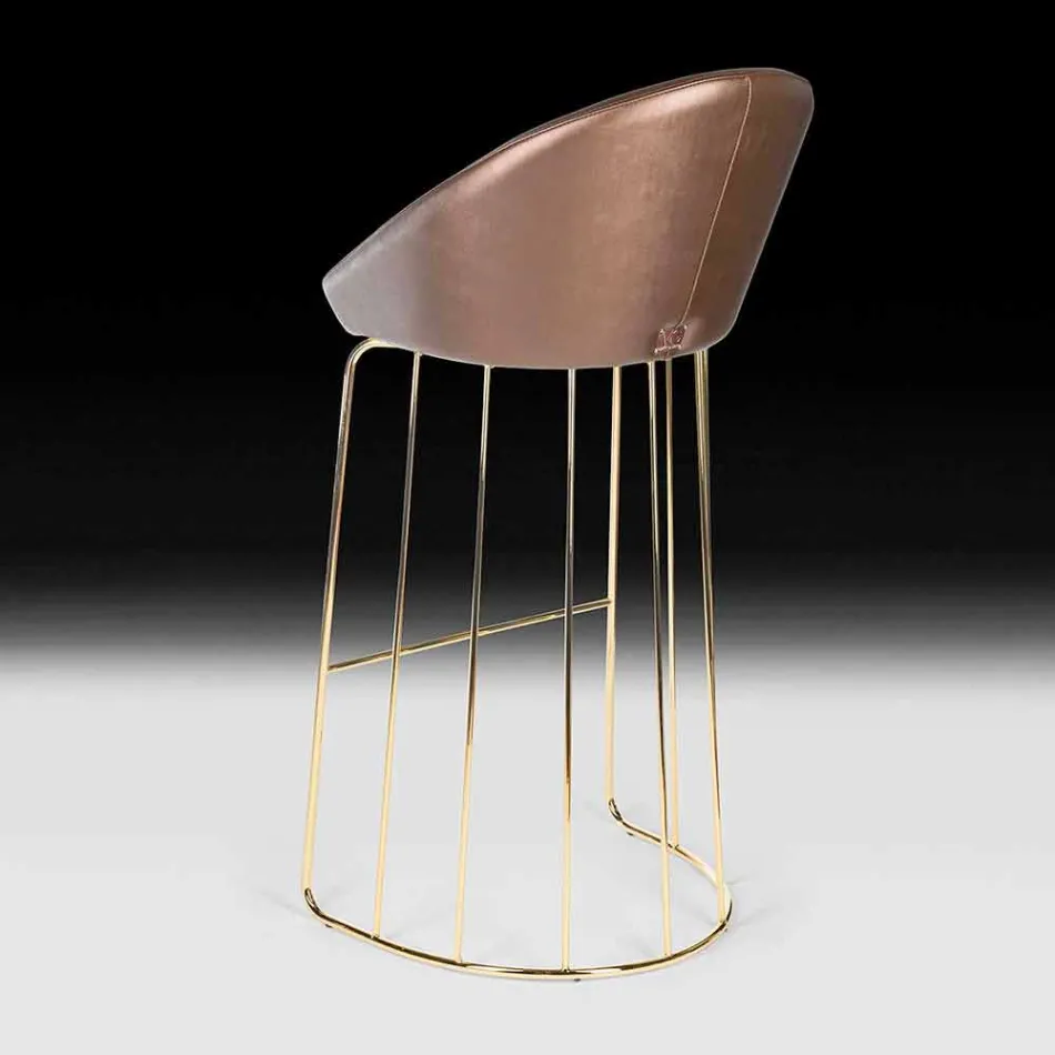 Modern bar stool 100% Made in Italy Dedo Viadurini