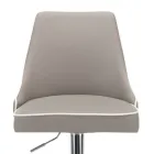 Kitchen Stool in Eco-Leather and Chromed Steel Made in Italy - Nirvana Viadurini