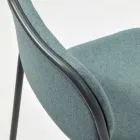 Kitchen Stool in Fabric and Metal Made in Italy 2 Pieces - Sangria Viadurini