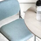 Kitchen Stool in Fabric and Metal Made in Italy 2 Pieces - Sangria Viadurini