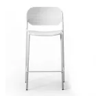 Outdoor Stackable Metal Stool Made in Italy 2 Pieces - Synergy Viadurini