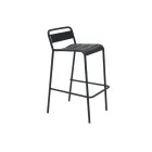 Stackable Outdoor Stool in Galvanized Metal Made in Italy - Amina Viadurini