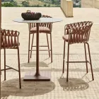 Outdoor Aluminium Stool Made in Italy - Emmacross by Varaschin Viadurini