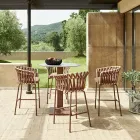 Outdoor Aluminium Stool Made in Italy - Emmacross by Varaschin Viadurini