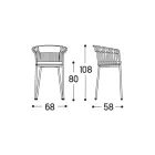 Outdoor Stool in Aluminium Made in Italy - Emmacross by Varaschin Viadurini