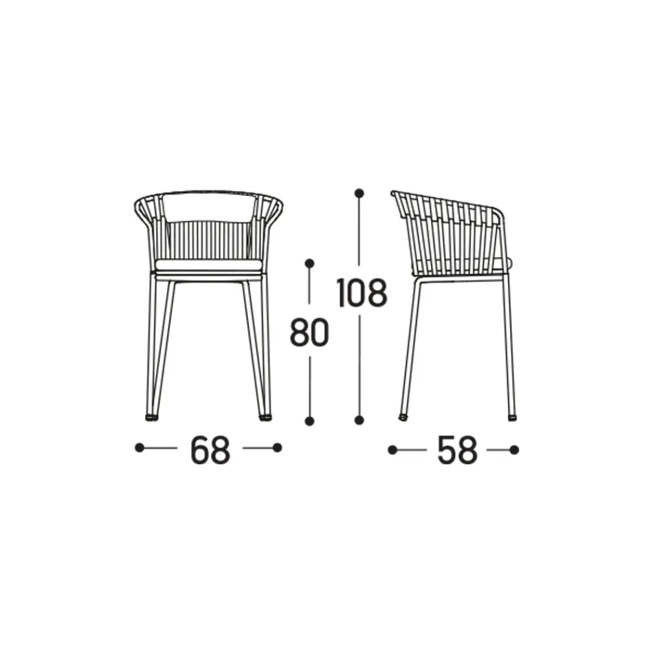 Outdoor Stool in Aluminium Made in Italy - Emmacross by Varaschin Viadurini