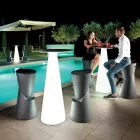 Outdoor Stool in Polyethylene 7 Colours Made in Italy - Cream Viadurini