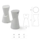 Outdoor Stool in Polyethylene 7 Colours Made in Italy - Cream Viadurini