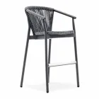 Stackable Garden Stool Aluminium and Technical Fabric - Smart by Varaschin Viadurini