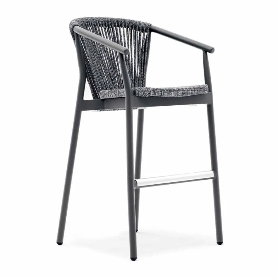 Stackable Garden Stool Aluminium and Technical Fabric - Smart by Varaschin Viadurini