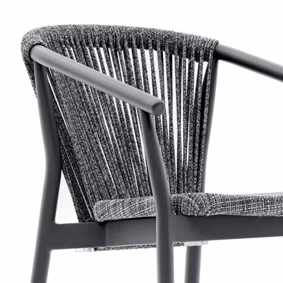 Stackable Garden Stool Aluminium and Technical Fabric - Smart by Varaschin Viadurini