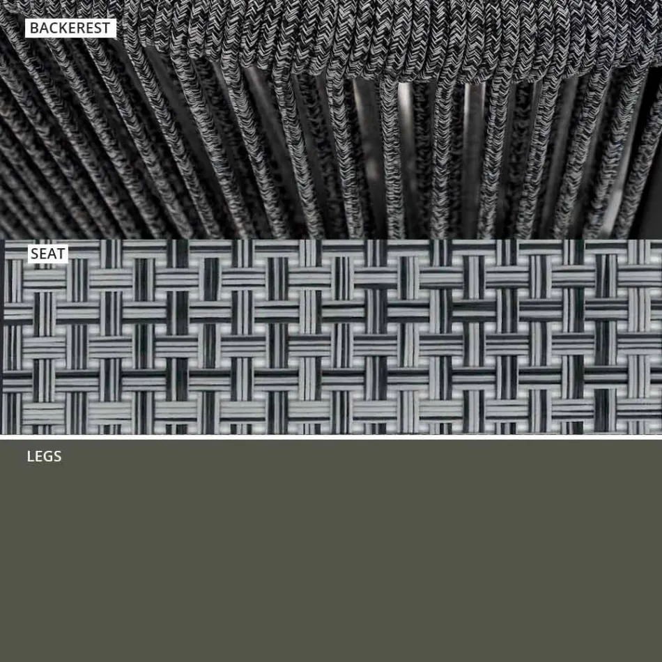 Stackable Garden Stool Aluminium and Technical Fabric - Smart by Varaschin Viadurini