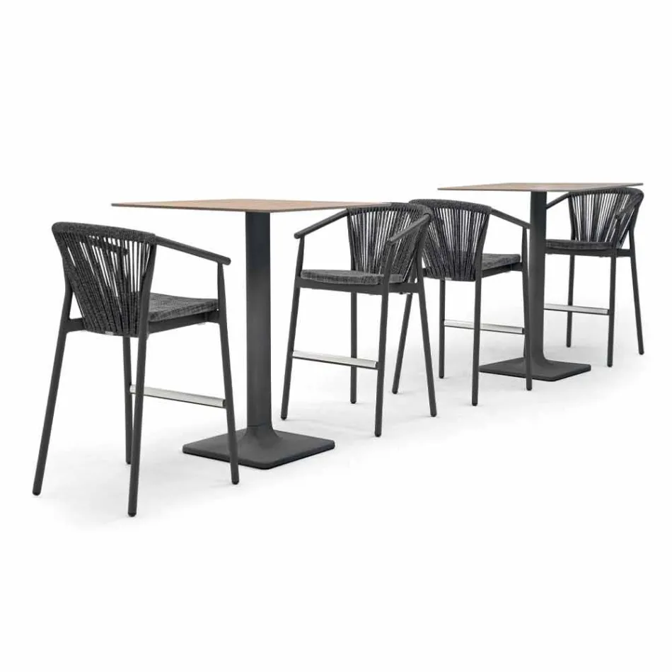 Stackable Garden Stool Aluminium and Technical Fabric - Smart by Varaschin Viadurini