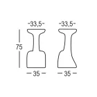 Garden Stool in Colored Polyethylene Made in Italy - Stromboli Viadurini