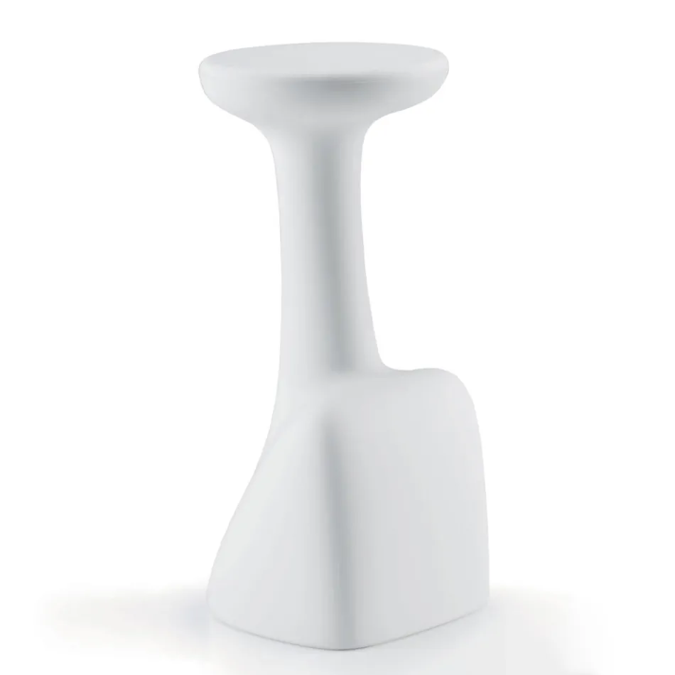 Garden Stool in Colored Polyethylene Made in Italy - Stromboli Viadurini