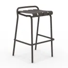 Garden Stool Made Entirely of Aluminium - Resplendent Viadurini