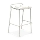 Garden Stool Made Entirely of Aluminium - Resplendent Viadurini