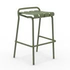 Garden Stool Made Entirely of Aluminium - Resplendent Viadurini