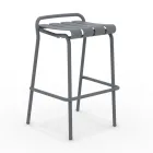 Garden Stool Made Entirely of Aluminium - Resplendent Viadurini