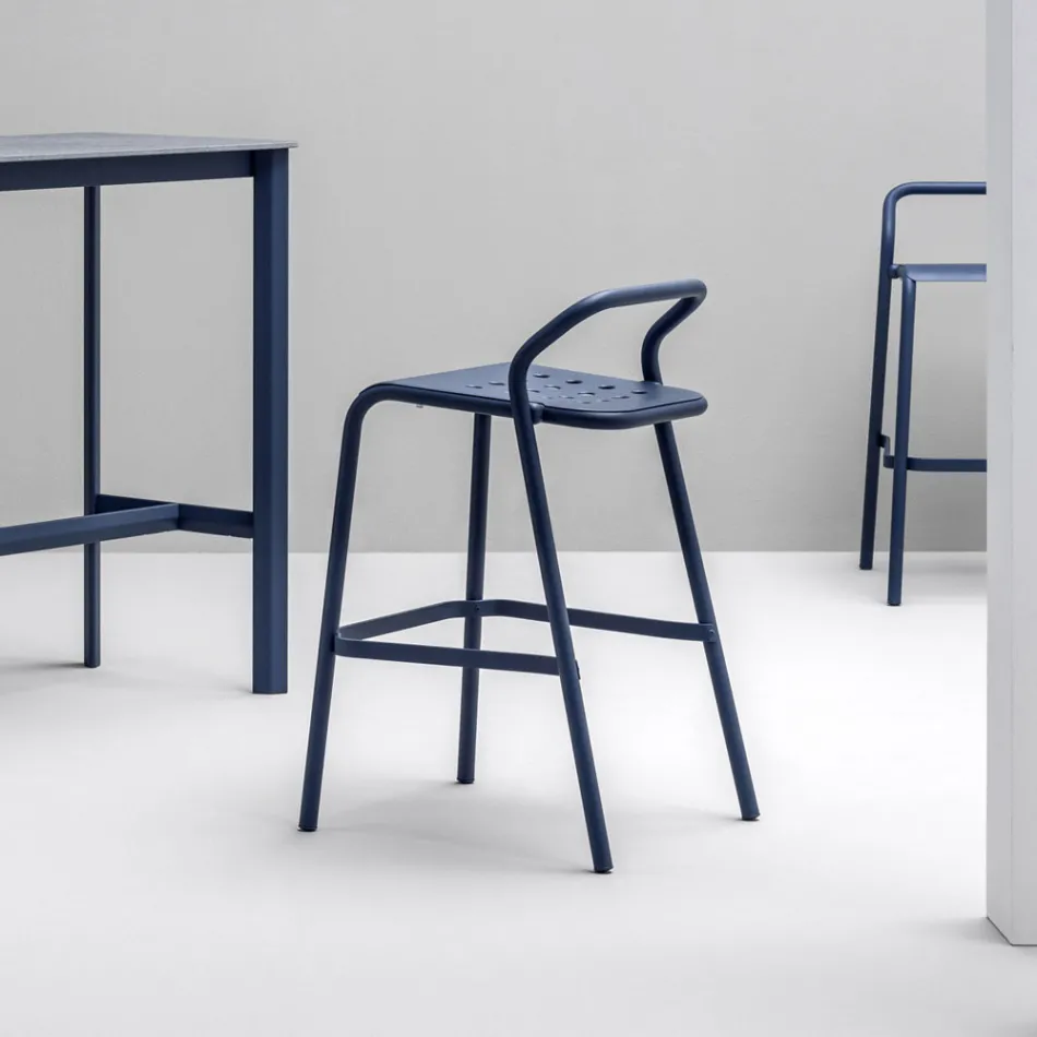 Garden Stool Aluminium Shell Made in Italy - Noss by Varaschin Viadurini