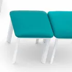 Varaschin System garden stool in upholstered fabric and aluminium Viadurini
