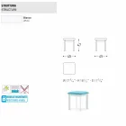 Varaschin System garden stool in upholstered fabric and aluminium Viadurini