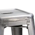 Indoor and Outdoor Iron Stool Height 45 cm - Stationery Viadurini