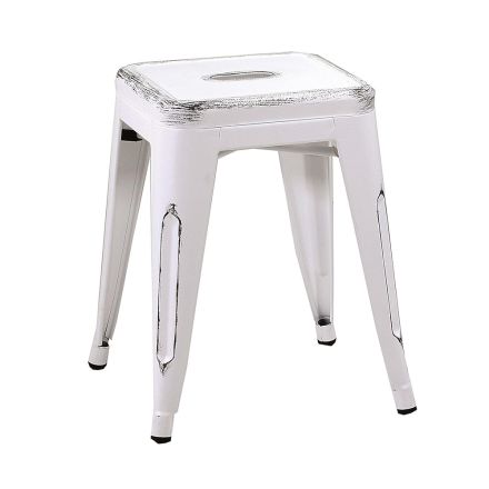 Indoor and Outdoor Iron Stool Height 45 cm - Stationery Viadurini