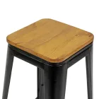 Indoor and Outdoor Iron Stool Height 76 cm - Stationery Viadurini