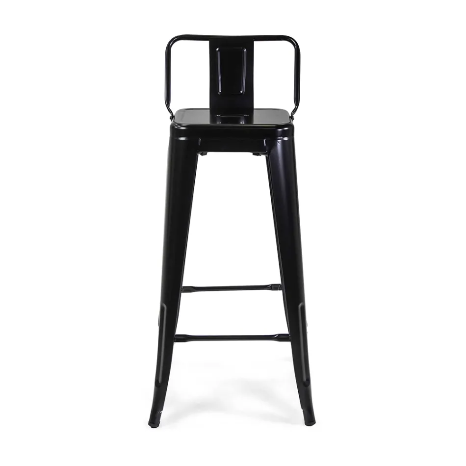 Indoor and Outdoor Iron Stool Height 94 cm - Stationery Viadurini