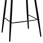 Design Lounge Stool in Fabric with Border and Anthracite Metal - Scarat Viadurini