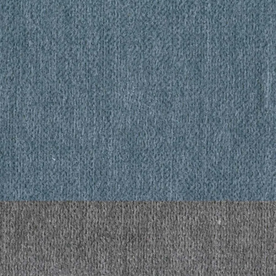 Design Lounge Stool in Fabric with Border and Anthracite Metal - Scarat Viadurini