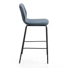 Elegant Modern Design Lounge Stool in Fabric with Border - Scarat Viadurini